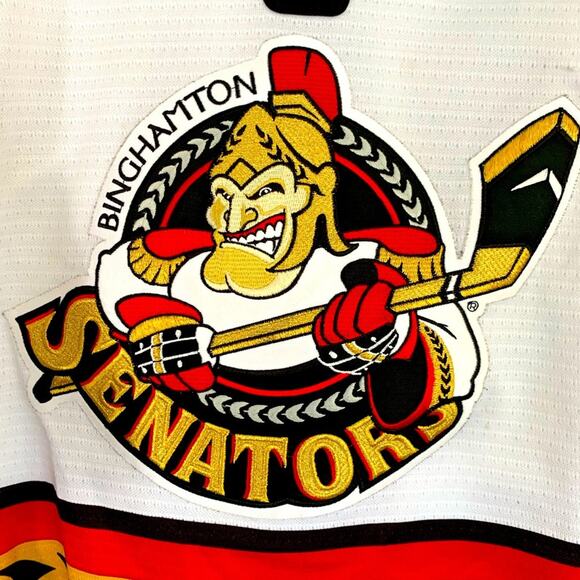 AUTHENTIC AMERICAN HOCKEY LEAGUE BINGHAMTON SENATORS HOCKEY JERSEY YOUTH SMALL - Picture 3 of 8